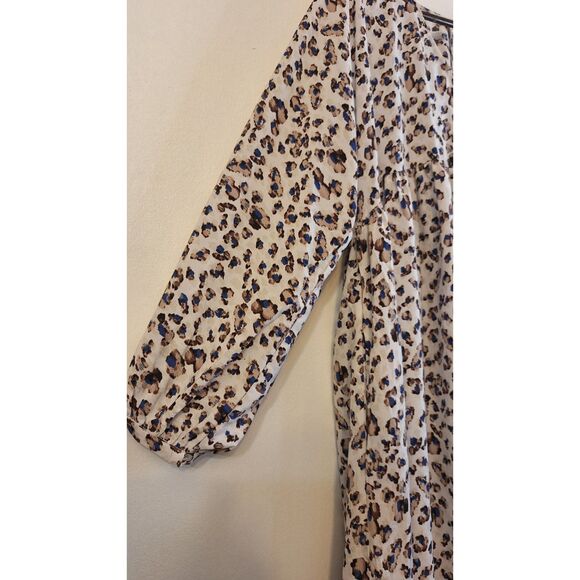 UMGEE Animal Print Baby Doll Smock Flowy Semi Sheer Dress Women Plus Size 2x - Picture 3 of 7